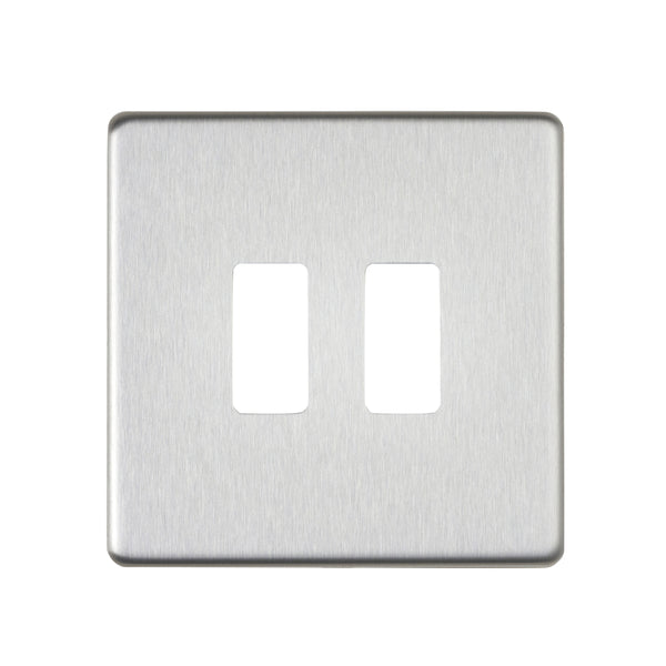 Saxby SLGFP2BS 2G Grid Front Plate