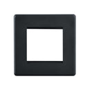 Saxby SLMFP2BL 2G Modular Faceplate (2 Modules)