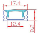 A1707 3m Length, Low-Profile Aluminium Profile for LED Strip Light