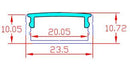 A2310 3m Length, Extra - Wide Aluminium Profile for LED Strip Light