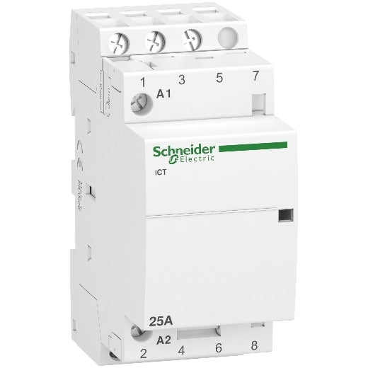 Schneider A9C20834 Acti9 iCT 25A 4NO 220...240V Contactor