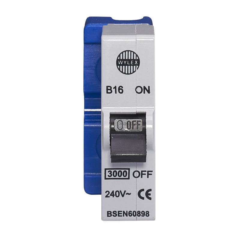 Wylex B16 16A, 6kA, Single Pole Type B MCB