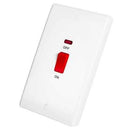 BG 872 White Nexus Moulded 45A Rectangular Cooker Control Unit With Neon