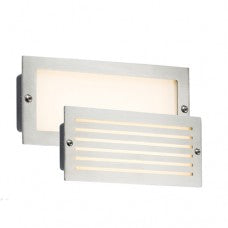 Knightsbridge White LED Brick Light - Brushed Steel Fascia, 5W, 230V (BLED5SW)