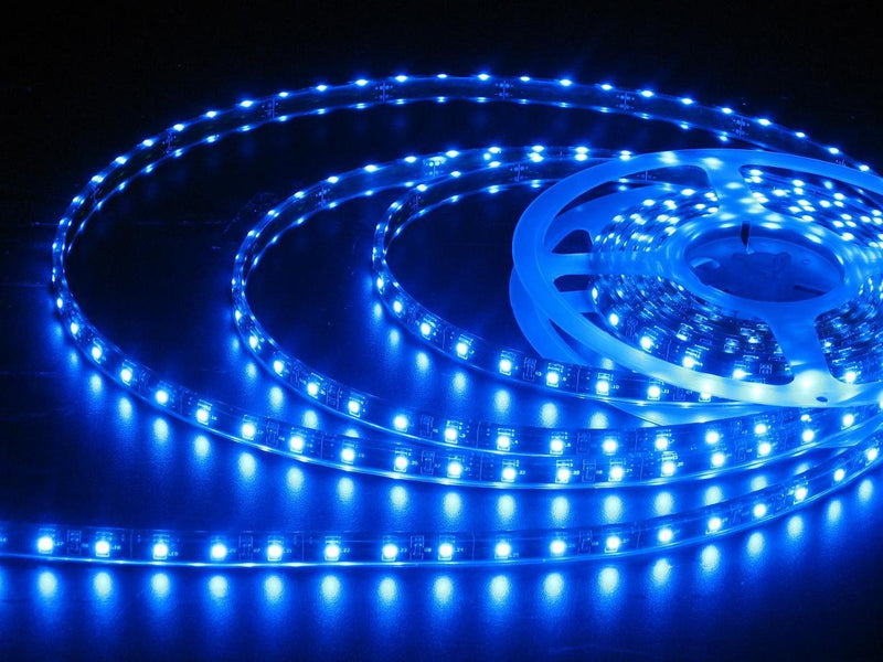 Waterproof LED Strip Blue, 5M, 120LED-M (BLU12V-3528-600-5M)