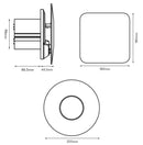Xpelair Simply Silent Contour Extractor Fan C4HTSR (Humidistat and Timer)