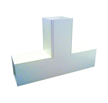 FFT4 40x25mm PVC Flat Equal Tee for Mini-Trunking