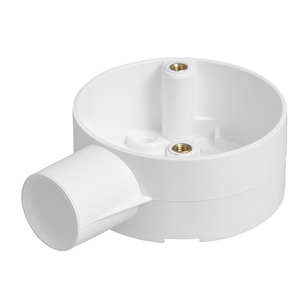 1-Way Round PVC Terminal Box for 20mm Conduit - CJB201WTWH