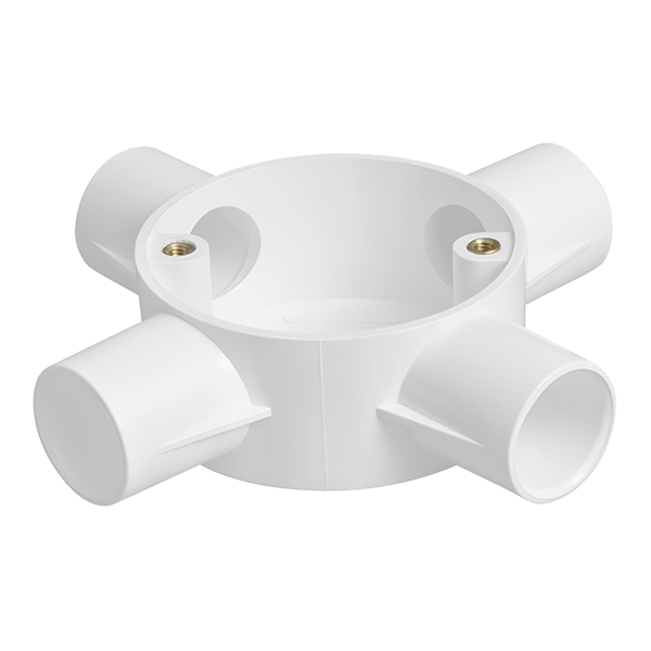 4-Way Round Intersection Terminal Box for 20mm Conduit - CJB204WTWH