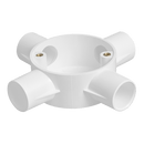4-Way Round Intersection Terminal Box for 25mm Conduit - CJB254WTWH