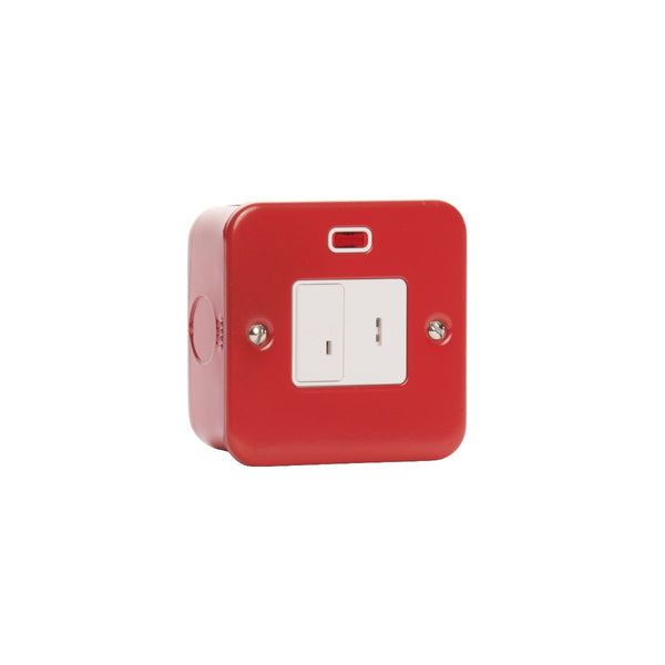 VS3467MR 13A Key Switch DP Neon Surface Mounted Red