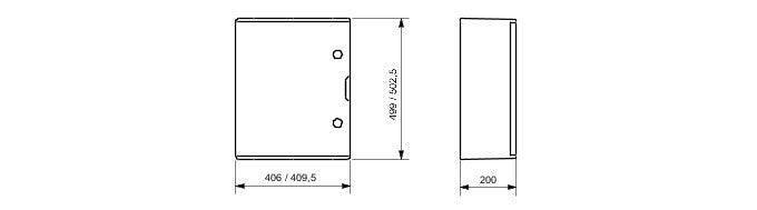 Gewiss GW46003F 405X500X200 Enclosure w- Blank Door & Lock