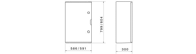 Gewiss GW46006F 585X800X300 Enclosure w- Blank Door & Lock