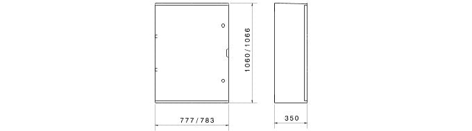 Gewiss GW46007F 800X1060X350 Enclosure w- Blank Door & Lock