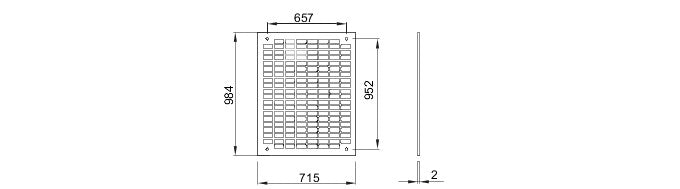 GEWISS GW46461 250x300 Perforated Galvanized Steel-Back Mounting Plate for Boards