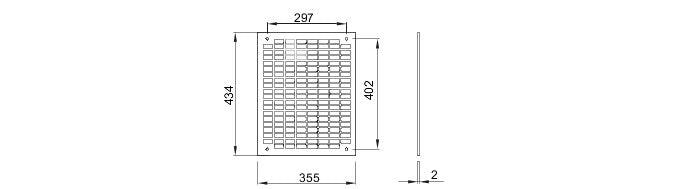 GEWISS GW46463 405x500 Perforated Galvanized Steel-Back Mounting Plate for Boards