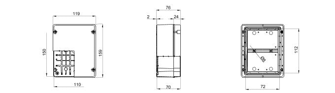 Gewiss GW44206 150mm Surf. Mount. Junction Box