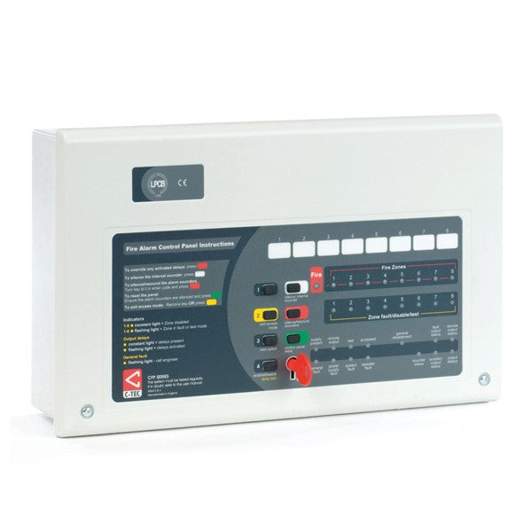 C-TEC CFP708-4 Standard 8 Zone Conventional Fire Alarm Panel