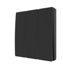 Forum Lighting CUL-40036 3 Gang Kinetic Push Switch In Matt Black IP42