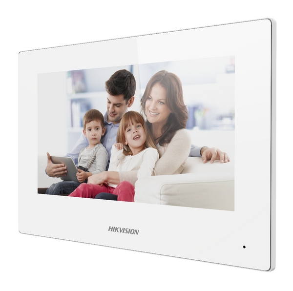 Hikvision DS-KH6320-WTE1-W Video Intercom Indoor Station With 7" Touch Screen, White