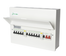 Danson E-MH16433 (E-MH5580) 16 module Consumer Unit (10 Usable Ways) 100A Switch disconnector & 2 x 80A 30mA RCDs (3 Integral neutral bars) + 10 MCBs