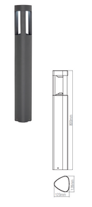 Saxby EL-40076 8W Tribeca LED Bollard