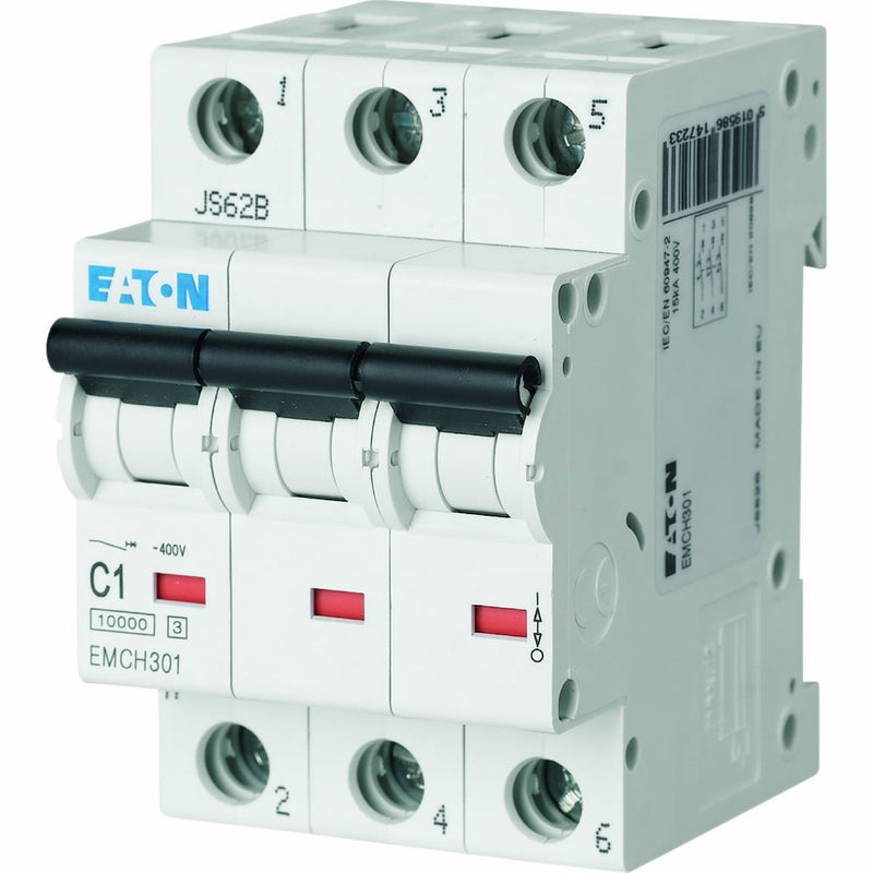 Eaton EMCH363 63A, 10kA, Type C Triple Pole MCB