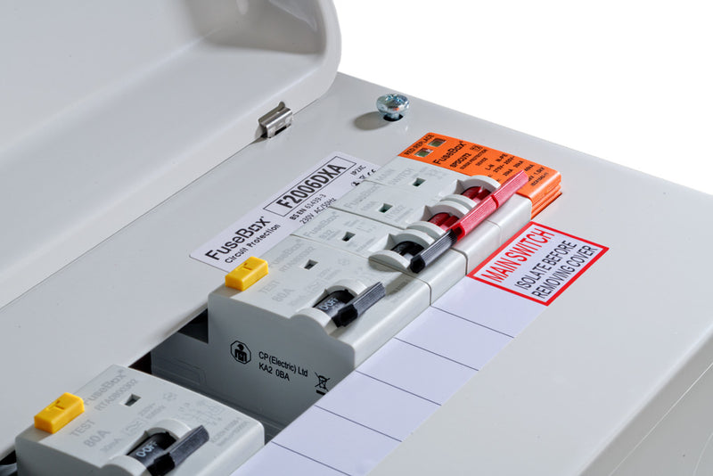 Fusebox F2006DXA 6 Way Type A Dual RCD Consumer Unit w- T2 SPD