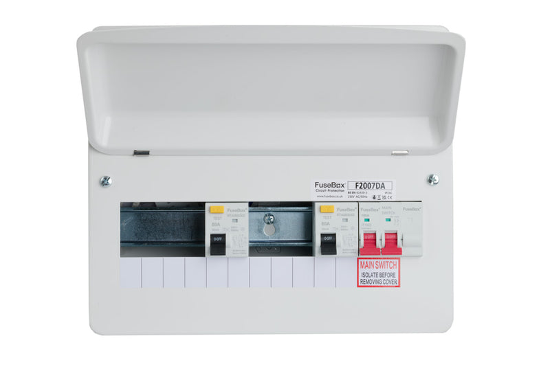 Fusebox F2007DA 7 Way, Dual 80A RCD Consumer Unit (Type A)