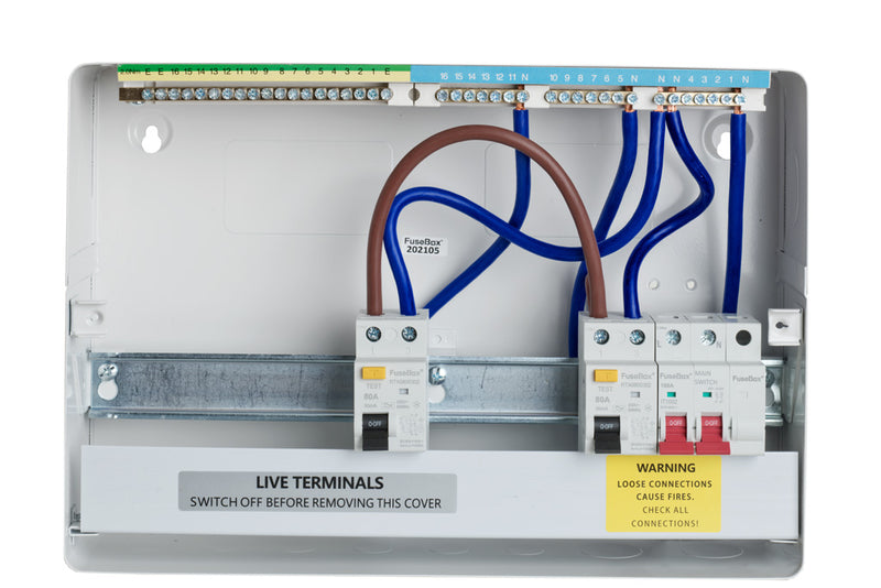 Fusebox F2011DA 7 Way, Dual 80A RCD Consumer Unit (Type A)