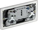 BG FBN22B Screwless Flatplate Black Nickel Double Switched 13A Power Socket