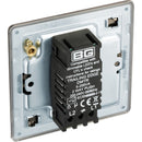 BG FBN81 Screwless Flatplate Black Nickel Intelligent 400W Single Dimmer Switch, 2-Way Push On-Off