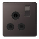 BG FBN99B Screwless Flatplate Black Nickel 15A Single Switched Socket