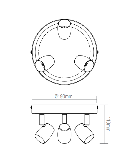 Saxby G5503477 50W Palermo 3-Light Spot Light