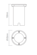 Saxby GH98042V 50W IP65 Recessed Round Light