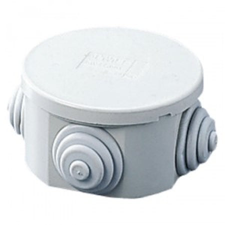 Gewiss GW44001 65mm Round Surf. Mount. Junction Box - Grey