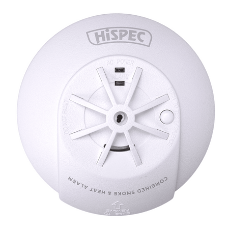 HiSpec HSSA-PH-RF10-PRO RF Combo Mains Smoke & Heat Alarm-Detector w- Fastfix Base