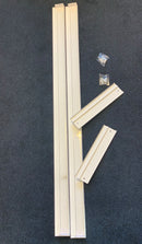 ALUMINUM FRAME 1200X300MM SCREWLESS SURFACE MOUNTING KIT WHTE