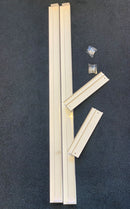 ALUMINUM FRAME 1200X300MM SCREWLESS SURFACE MOUNTING KIT WHTE