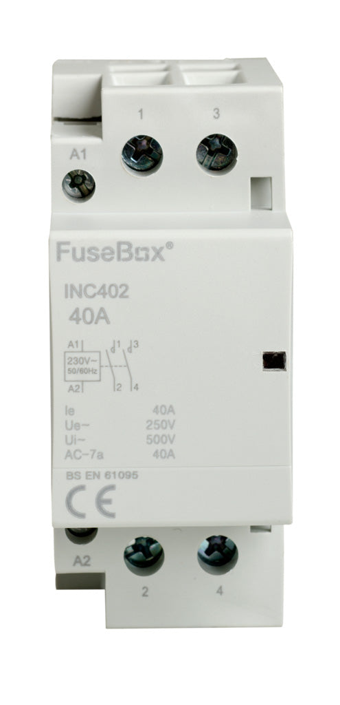 Fusebox INC402 40A 2P Installation Contactor 230V