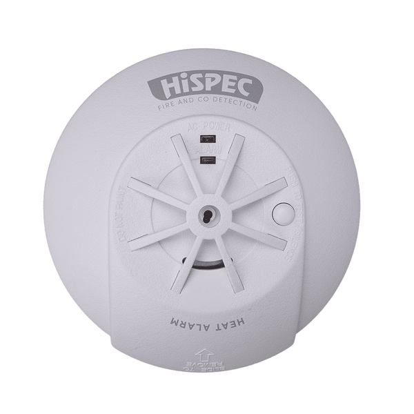 HiSpec HSSA-HE-FF10  Interconnectable Fast Fix Mains Heat Detector with 10yr Rechargeable Lithium Battery Backup
