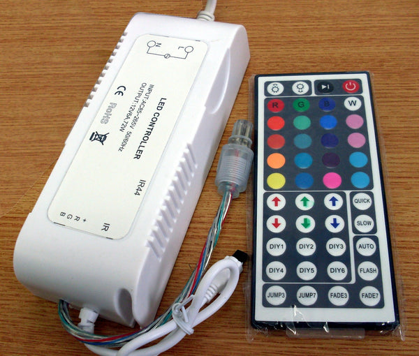 DISABLED  All-in-one Power Supply & Remote Controller for LED Strip Lights (IR44 Remote)