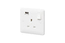 MK Base 13A 1G DP Switched Socket with USB Port (MB24354WHI)