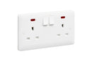 MK Base 13A 2G SP Switched Socket with Neon (MB2647WHI)