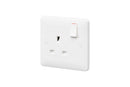 MK Base 13A 1G DP Switched Socket (MB2757DPWHI)