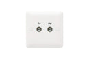 MK Base 1G Double Outlet TV-FM Isolated Socket (MB3523WHI)