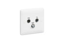 MK Base 1G Triple Outlet TV-FM-SAT Tripflexer (MB3553WHI)