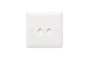 MK Base 1G DOUBLE RJ11 4 Wire Telephone Socket (MB418WHI)