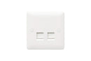 MK Base 1G Double RJ45 CAT6 Data Socket (MB429WHI)