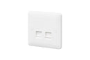 MK Base 1G Double RJ45 CAT6 Data Socket (MB429WHI)
